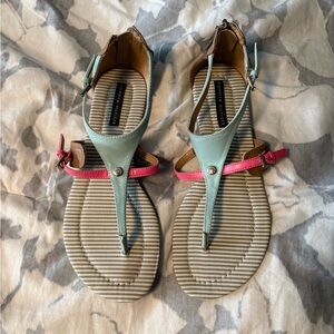 Tommy Hilfiger Mint and Pink Women's Sandals